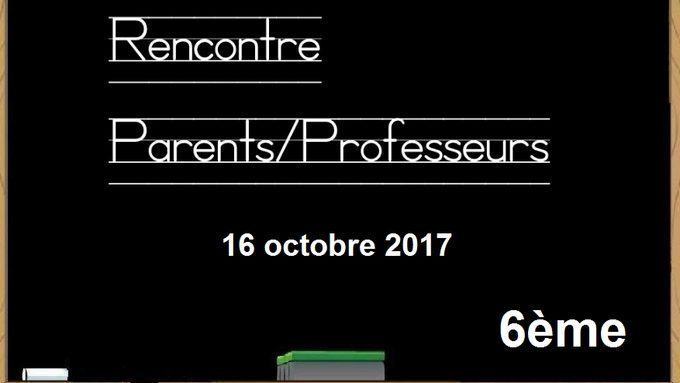 Rencontre parents professeurs 6ème